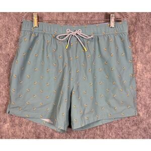 Bonobos Mens Light Blue Lined Beer Glass Swim Trunks 5" Inseam - Medium